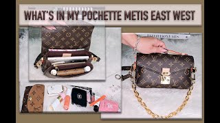 What fits in my LOUIS VUITTON Pochette Métis EAST WEST [upl. by Odnalor]