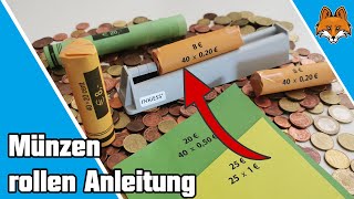 Münzen rollen mit Papier  Kleingeld einfach rollen 💰 [upl. by Haukom239]