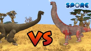 Brachiosaurus vs Argentinosaurus  Dino Faceoff S2E13  SPORE [upl. by Aliban]