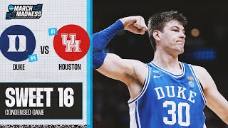 Duke vs Houston  Sweet 16 NCAA tournament extended highlights [upl. by Nitfa]