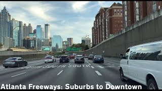 Atlanta Freeways Suburbs to Downtown [upl. by Musa]