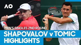 Denis Shapovalov vs Bernard Tomic Match Highlights 2R  Australian Open 2021 [upl. by Annyrb]