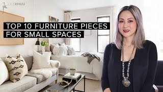 TOP 10 Furniture Pieces for Small Spaces Perfect for Apartments amp Studios  SMALL SPACE SERIES [upl. by Egedan]