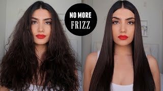 HOW TO STRAIGHTEN AND CURL FRIZZY HAIR [upl. by Cleland]