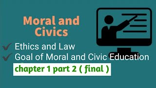 Moral and Civic Chapter 1 Part 2  Final [upl. by Talanian297]