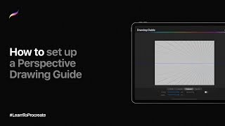 How to set up a Perspective Drawing Guide in Procreate [upl. by Leonard]