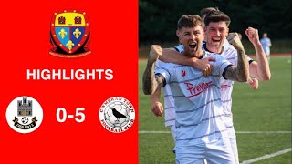 Caerleon 05 Cwmbrân Town  Gwent FA Senior cup  Quarter final highlights [upl. by Ahsemat]