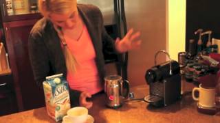 Nespresso Aeroccino Plus Frother Review Frothing Almond Milk [upl. by Maia]