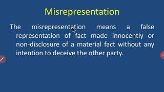 Misrepresentation [upl. by Verena]