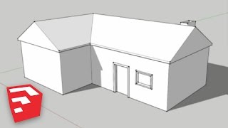 SketchUp 8 Lessons Making a Simple House [upl. by Wasserman]