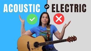 PROS amp CONS  Acoustic VS Electric Guitar For Beginners [upl. by Refanej208]