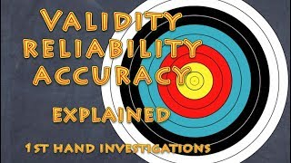 Validity reliability and accuracy explained [upl. by Enomsed]